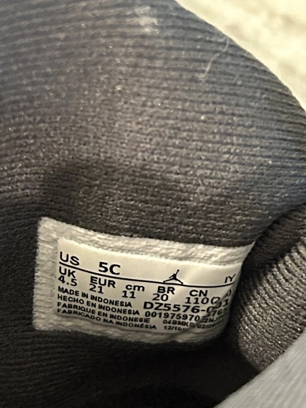 Nike Infant Air Jordan  Jumpman MVP Black/Anthracite DZ5576-001 Sz Toddler 4.5